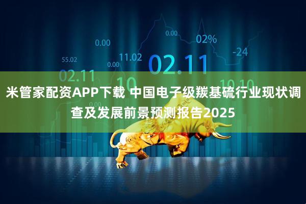 米管家配资APP下载 中国电子级羰基硫行业现状调查及发展前景预测报告2025