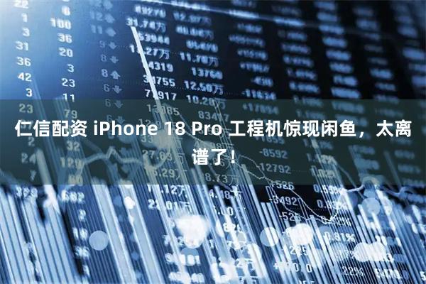 仁信配资 iPhone 18 Pro 工程机惊现闲鱼，太离谱了！