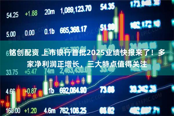 铭创配资 上市银行首批2025业绩快报来了！多家净利润正增长，三大特点值得关注